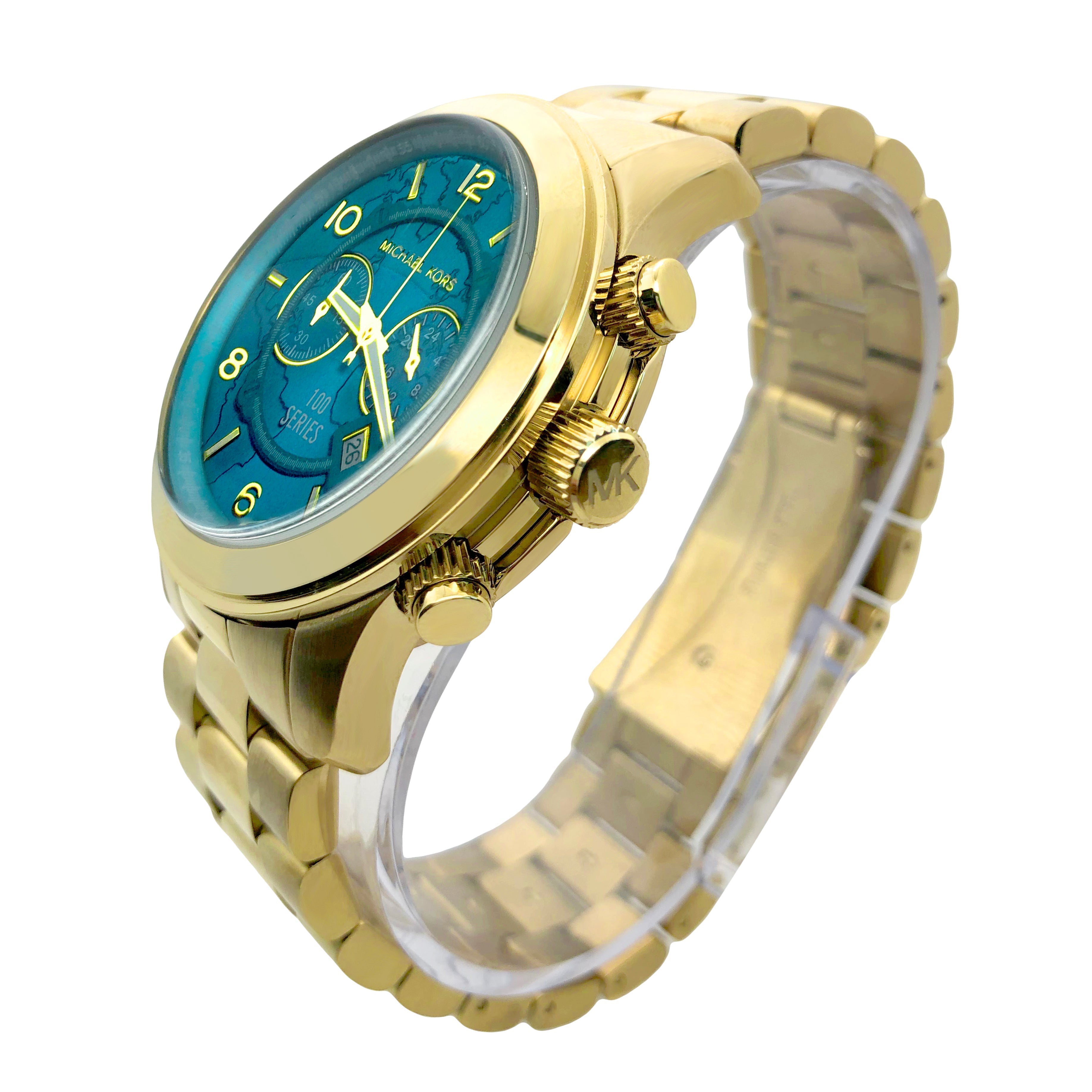 Michael Kors Gold Runway Blue Dial Womenβs Watch MK8315 - Watch