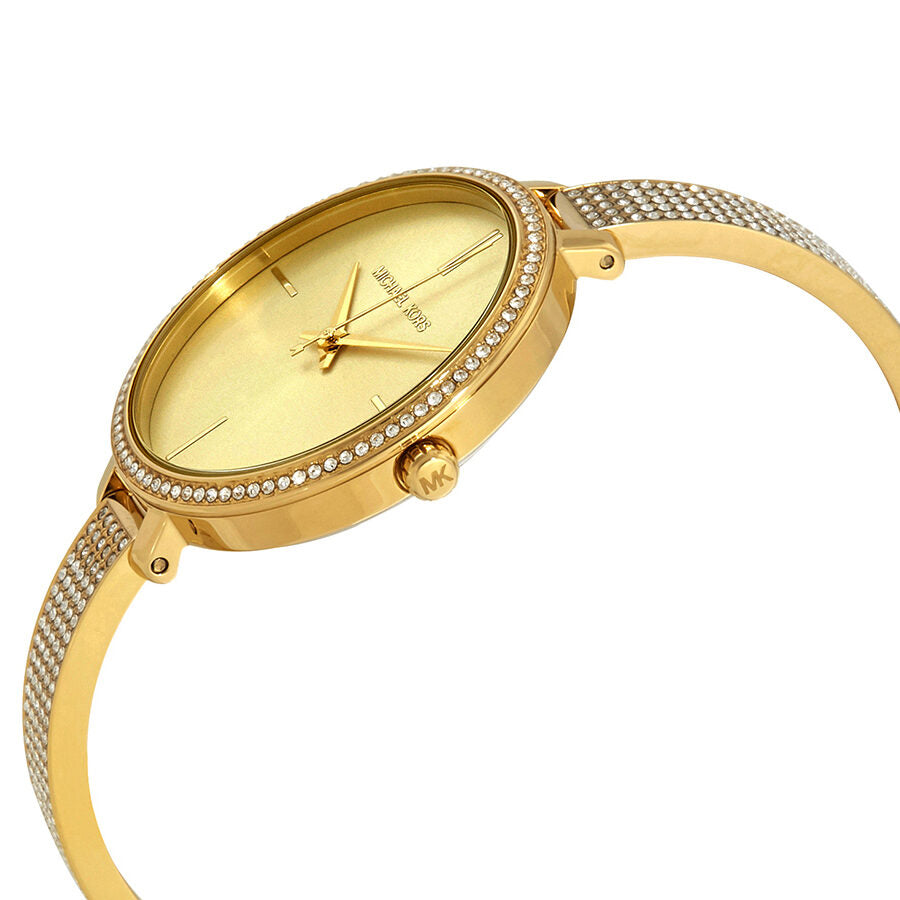 Michael Kors Jaryn Crystal Gold Sunray Dial Ladies Watch #MK3784 - The Watches Men & CO #2