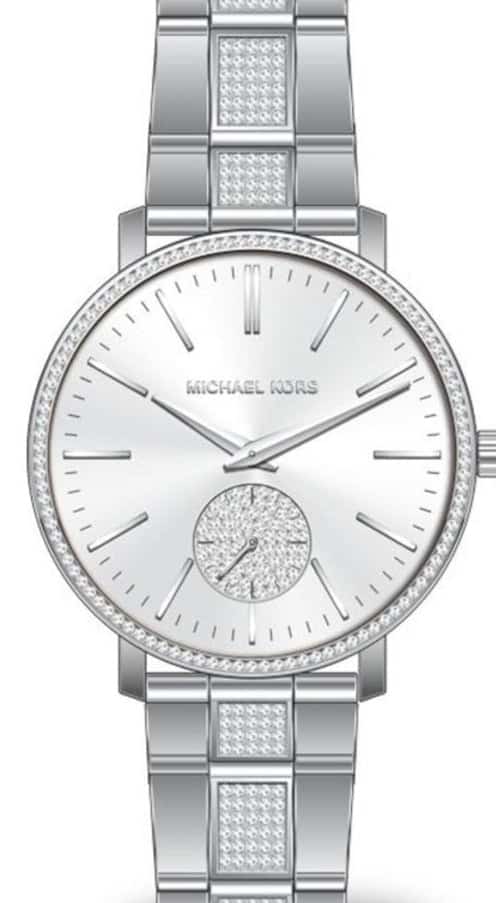 Michael Kors Jaryn Pave Silver Tone Women's Watch MK3600 - The Watches Men & CO