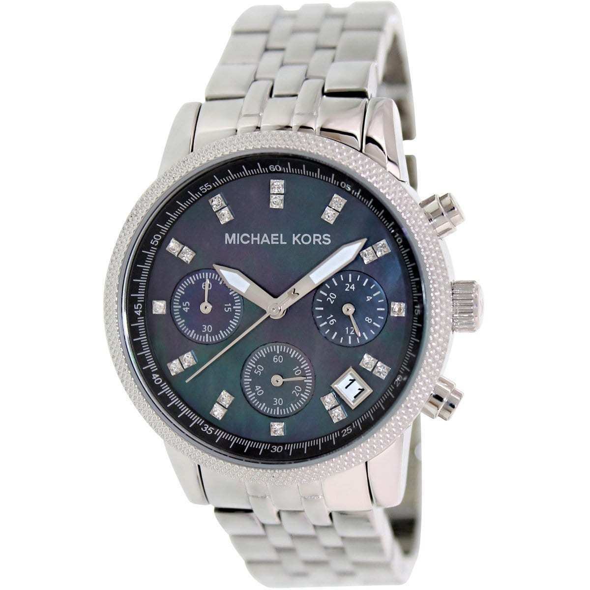 Michael Kors Jet Set Chronograph Black Dial Ladies Watch MK5021 - The Watches Men & CO