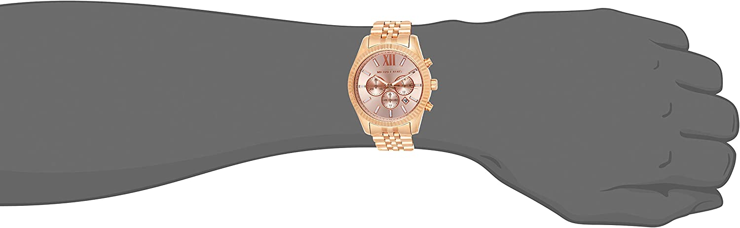 Michael Kors Lexington Chronograph Rose Gold Watch - MK8319
