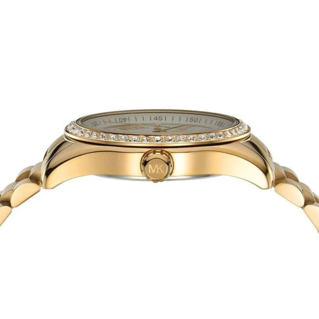 Michael Kors Lexington Mother of Pearl White Dial Gold Steel Strap Watch for Women - MK1079 mk1079 - Image 4