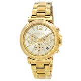 Michael Kors Maren Chronograph Quartz Gold Dial Ladies Watch MK7493 - Big Daddy Watches