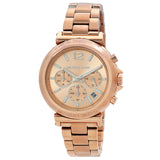 Michael Kors Maren Chronograph Quartz Rose Gold Dial Ladies Watch MK7494 - Big Daddy Watches