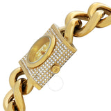 Michael Kors MK Chain Lock Quartz Crystal Gold Dial Ladies Watch MK4711 - Big Daddy Watches #2