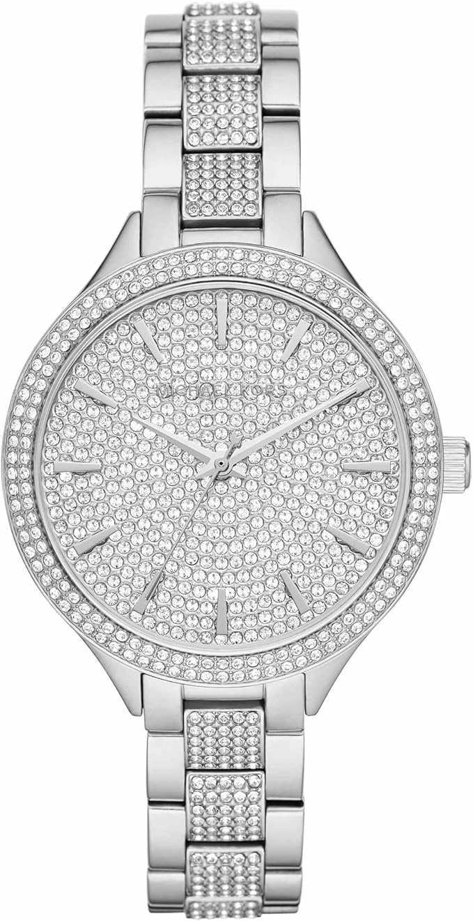 Michael Kors Slim Runway Pavé Silver-Tone Women's Watch - MK3822