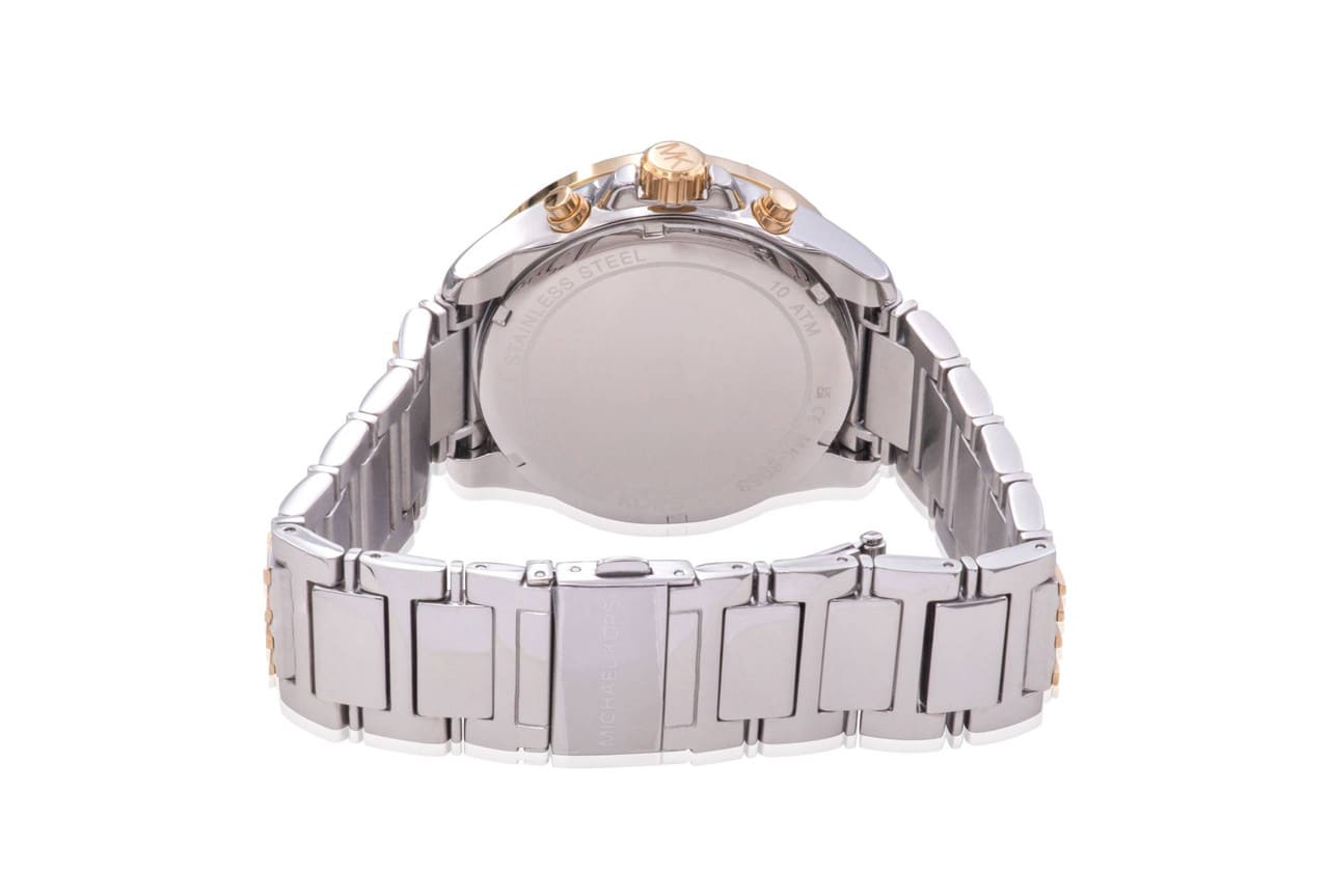 Michael Kors Wren Chronograph Crystals Silver Two Tone Ladies Watch - MK6953