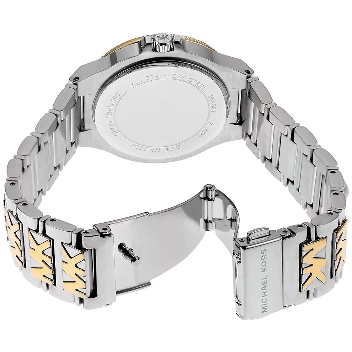Michael Kors Lennox Pavé Two-Tone Logo Ladies Watch - MK7338