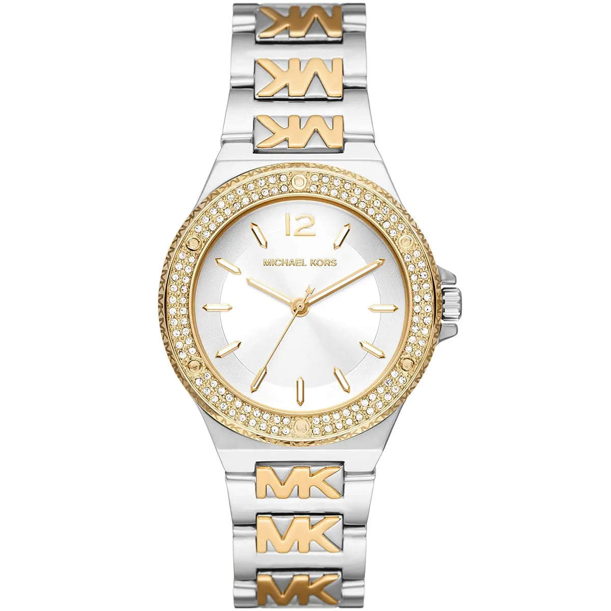 Michael Kors Lennox Pavé Two-Tone Logo Ladies Watch - MK7338