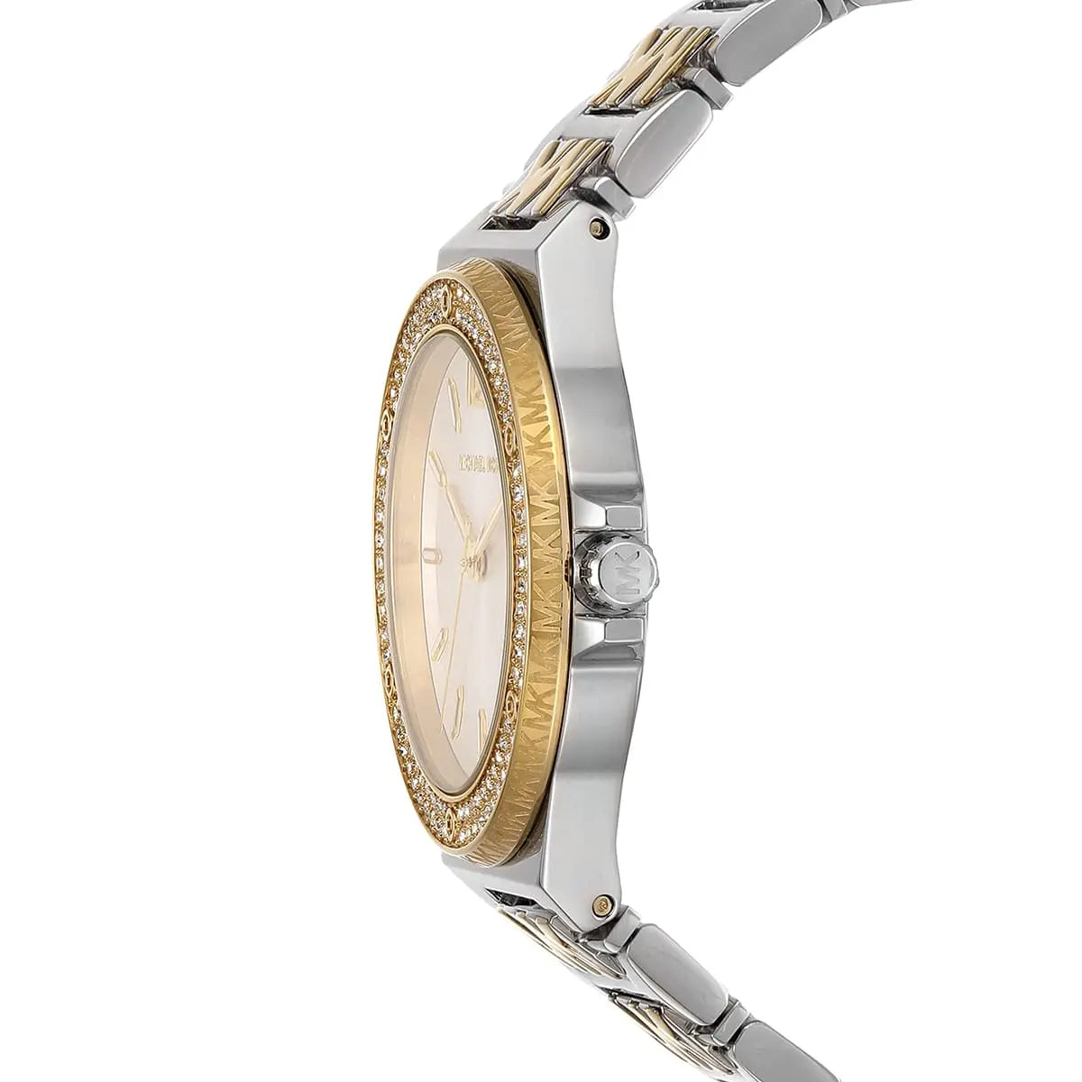 Michael Kors Lennox Pavé Two-Tone Logo Ladies Watch - MK7338