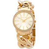 Michael Kors Nini Crystal Gold Dial Chain Link Ladies Watch MK3235 - BigDaddy Watches