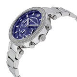 Michael Kors Parker Chronograph Navy Dial Silver Ladies Watch MK6117