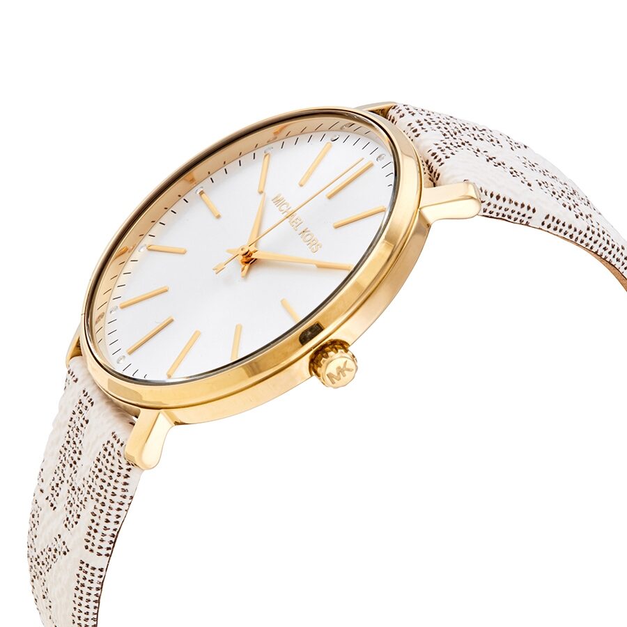 Michael Kors Pyper Quartz Crystal White Dial Ladies Watch MK2858