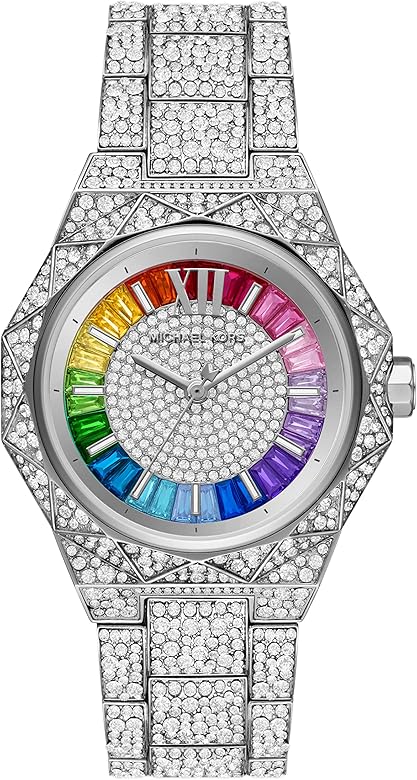 Michael Kors Raquel Three-Hand Crystals Silver-Tone Women's Watch - MK7365LE