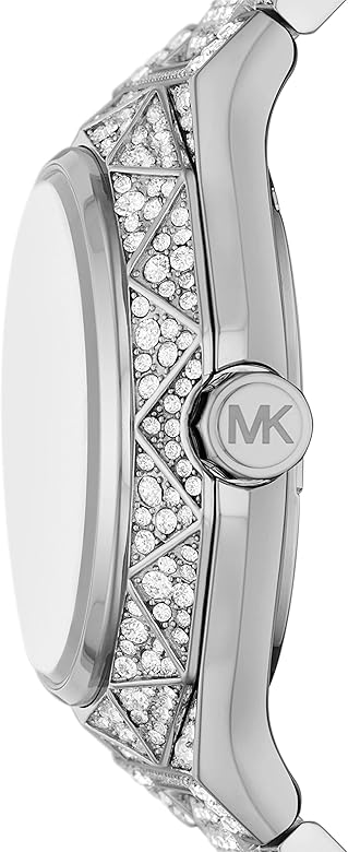 Michael Kors Raquel Three-Hand Crystals Silver-Tone Women's Watch - MK7365LE