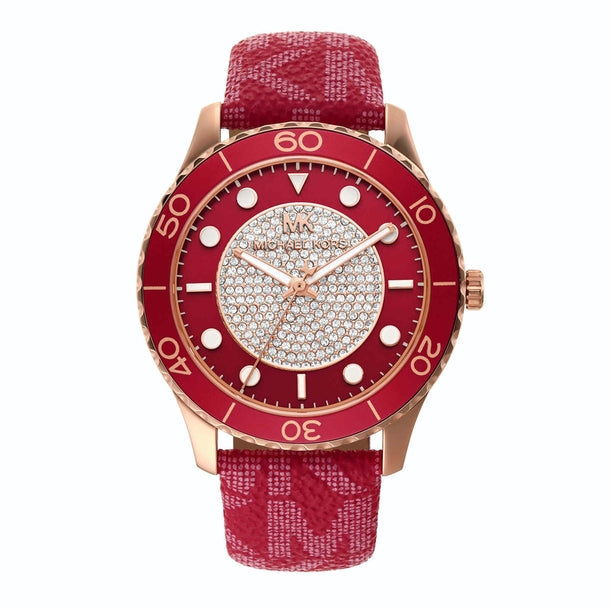 Michael Kors Runway Analogue Red Dial Women's Watch MK7179 - The Watches Men & CO