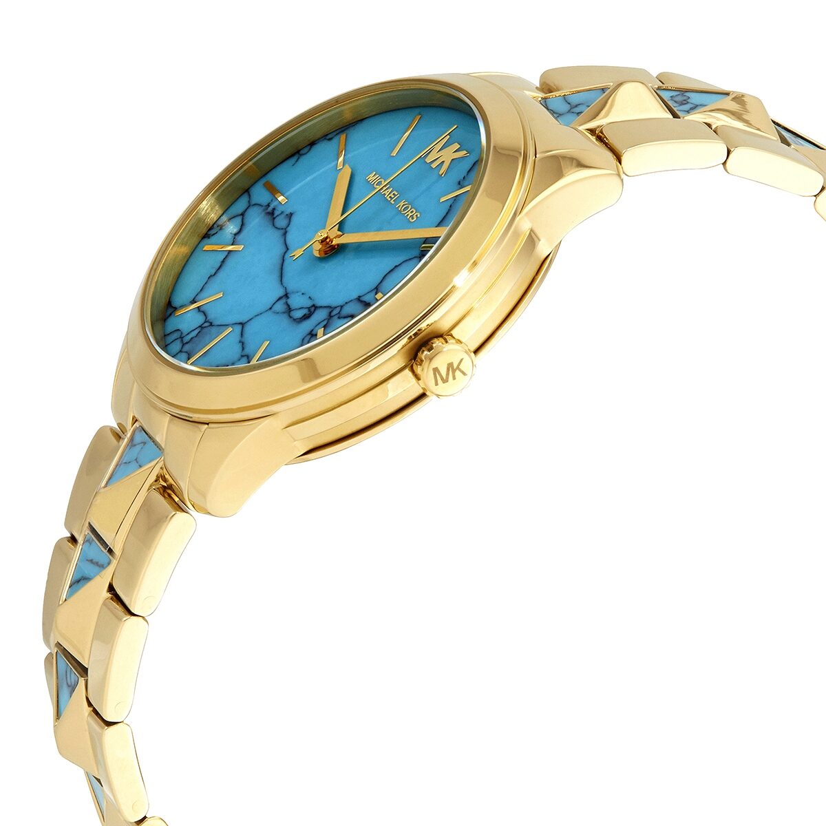 Michael Kors Runway Mercer Turquoise Dial Ladies Watch MK6670 (Defect)