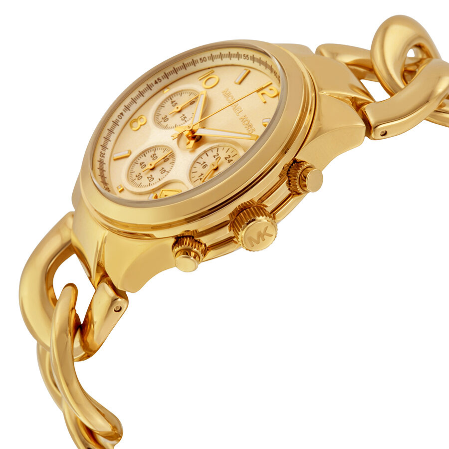 Michael Kors Runway Twist Chronograph Gold-tone Ladies Watch MK3131