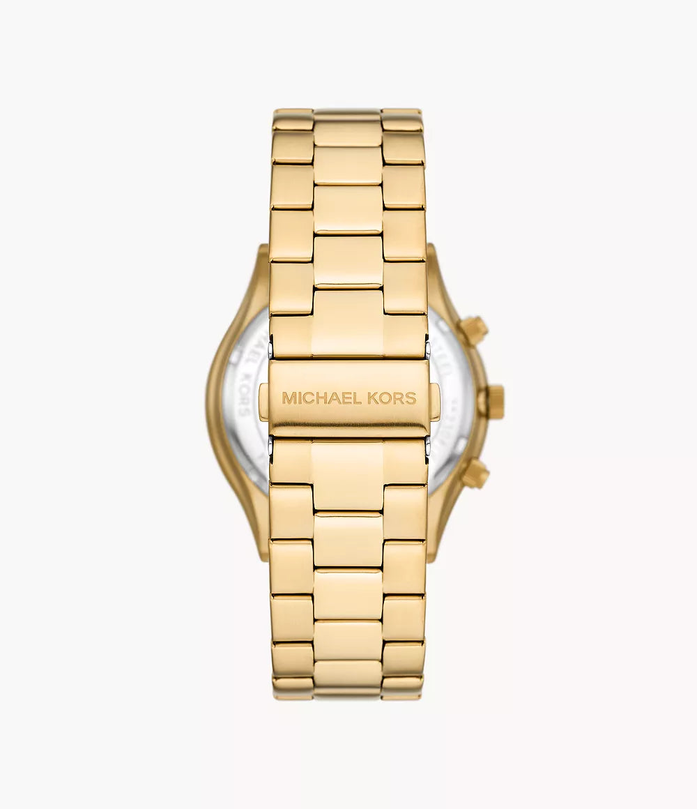 Michael Kors Slim Runway Chronograph Gold-Tone Stainless Steel Watch - MK1076