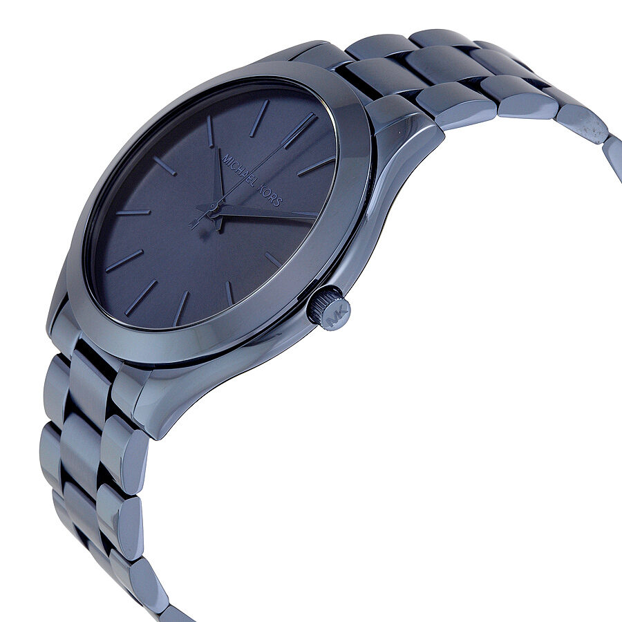 Michael Kors Slim Runway Blue Dial Blue Ion-plated Ladies Watch - MK3419