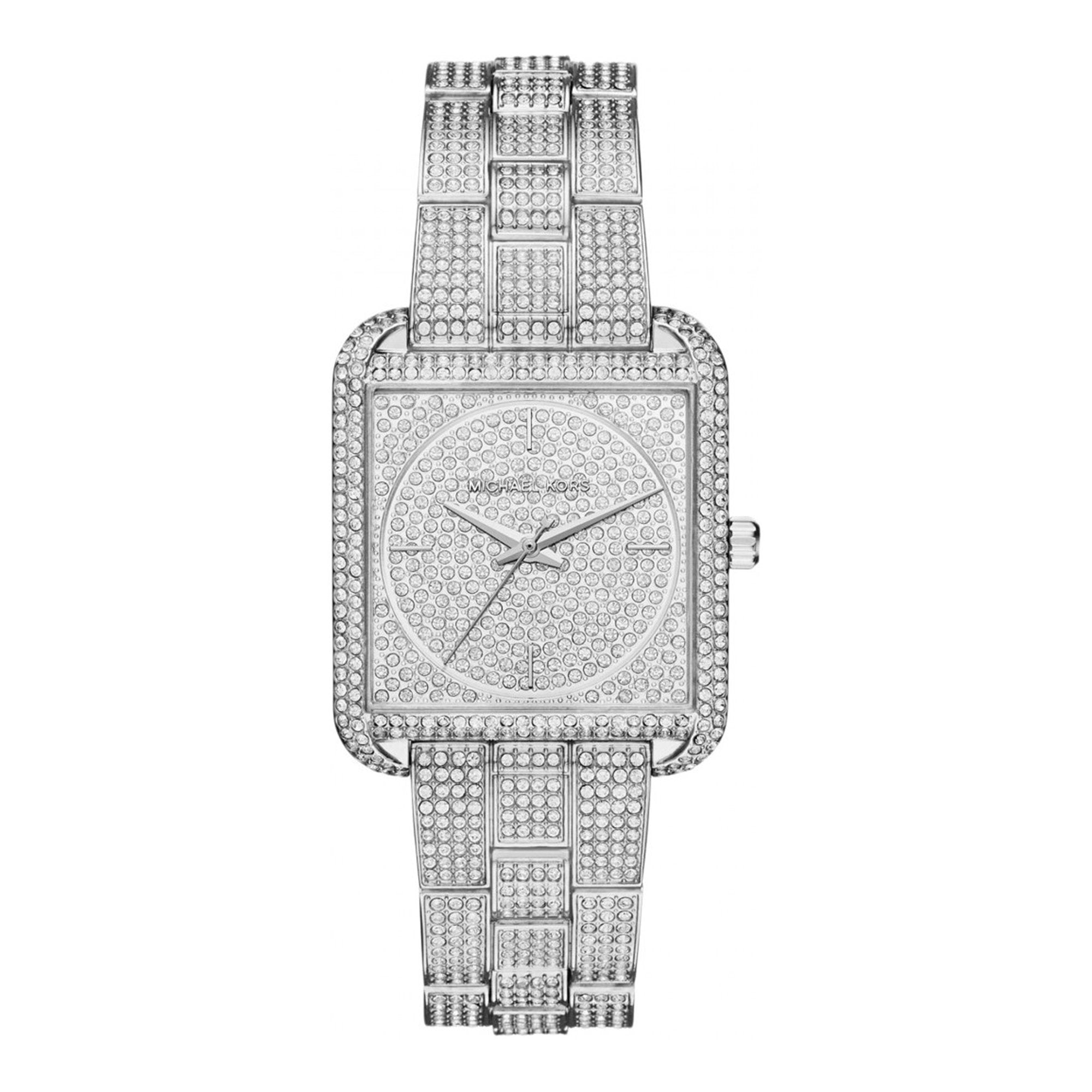 Michael Kors Square Lake Pave Silver Women's Watch - MK3662