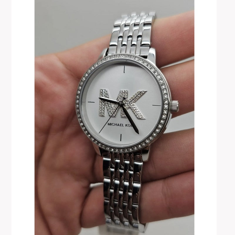 Michael Kors St. Moritz Silver-Tone Women's Watch - MK1055