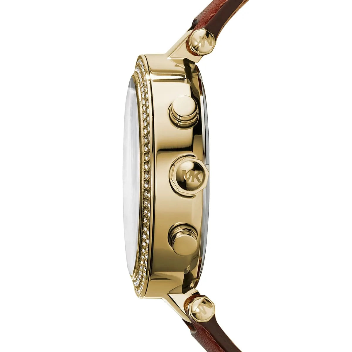 Michael Kors Parker Champagne Gold Dial Brown Leather Strap Watch for Women - MK2249 MK2249 - Image 7