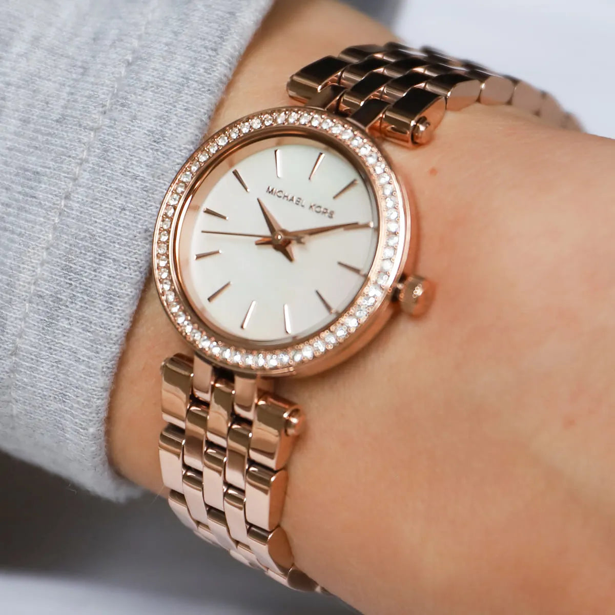 Michael Kors Darci White MOP Dial Rose-gold Women's Watch - MK3832