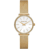 Michael Kors Pyper Quartz Mother of Pearl White Dial Gold Mesh Bracelet Watch For Women - MK4619 mk4619 - Image 1