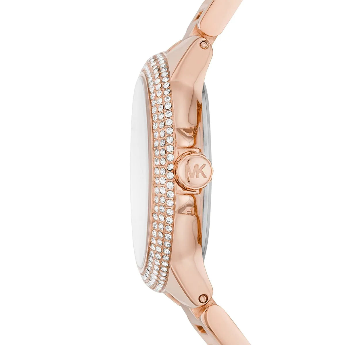 Michael Kors Camille Chronograph White Dial Rose-gold Women's Watch - MK6845