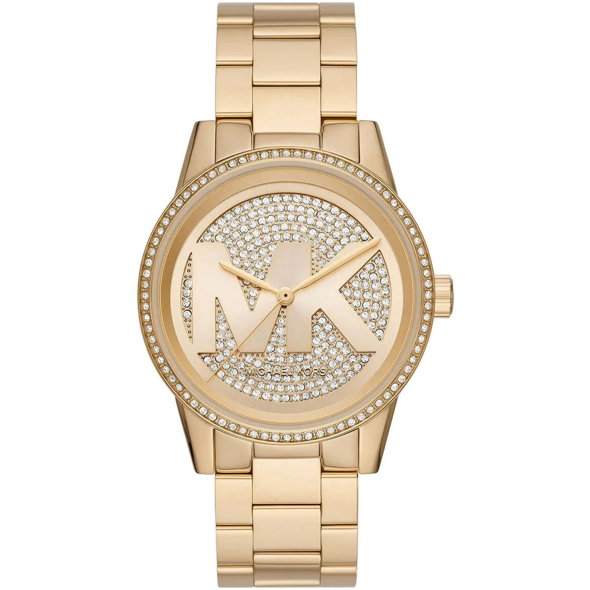 Michael Kors Ritz MK6862 gold-tone women's watch with crystal pave dial and three-hand movement