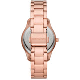 Michael Kors Layton Three Hand Red Dial Rose Gold Steel Strap Watch For Women - MK6893 mk6893 - Image 3