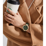 Michael Kors Parker Chronograph Quartz Crystal Green Dial Ladies Watch MK6985