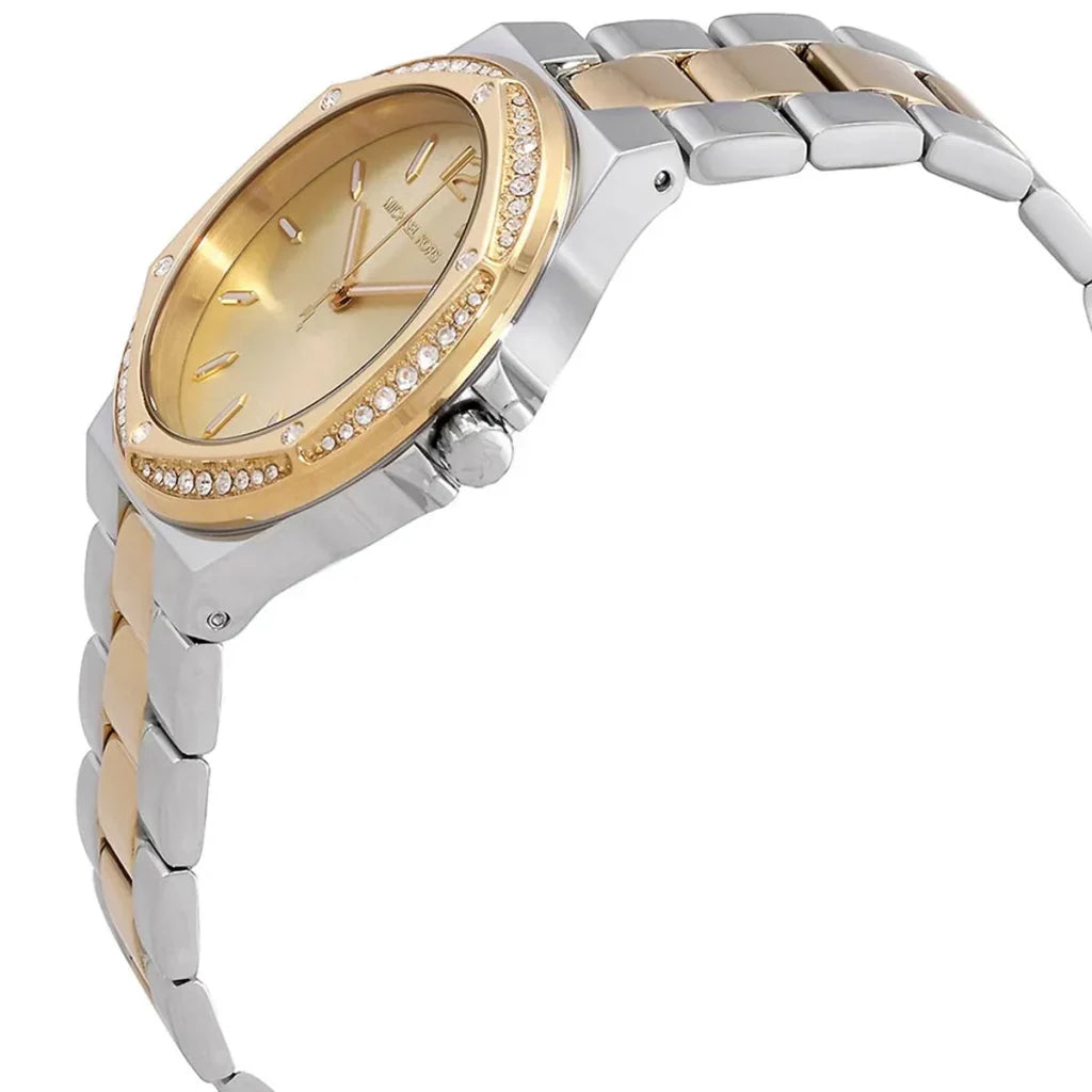 Michael Kors Lennox Pavé Two-Tone Watch MK6988