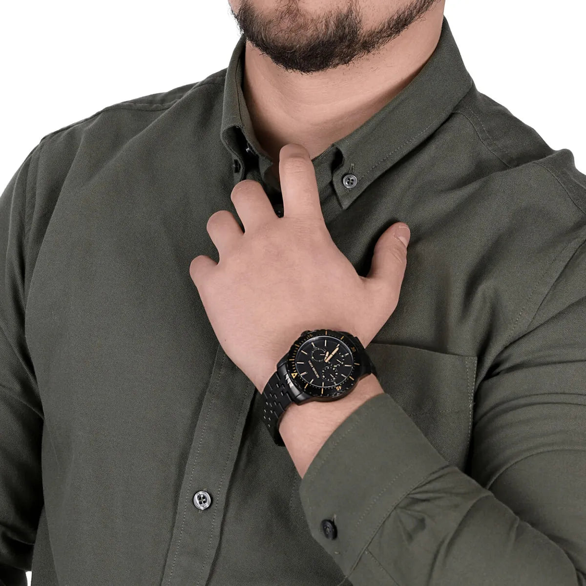 Michael Kors Oversized Cunningham Multifunction Black Men's Watch - MK7157
