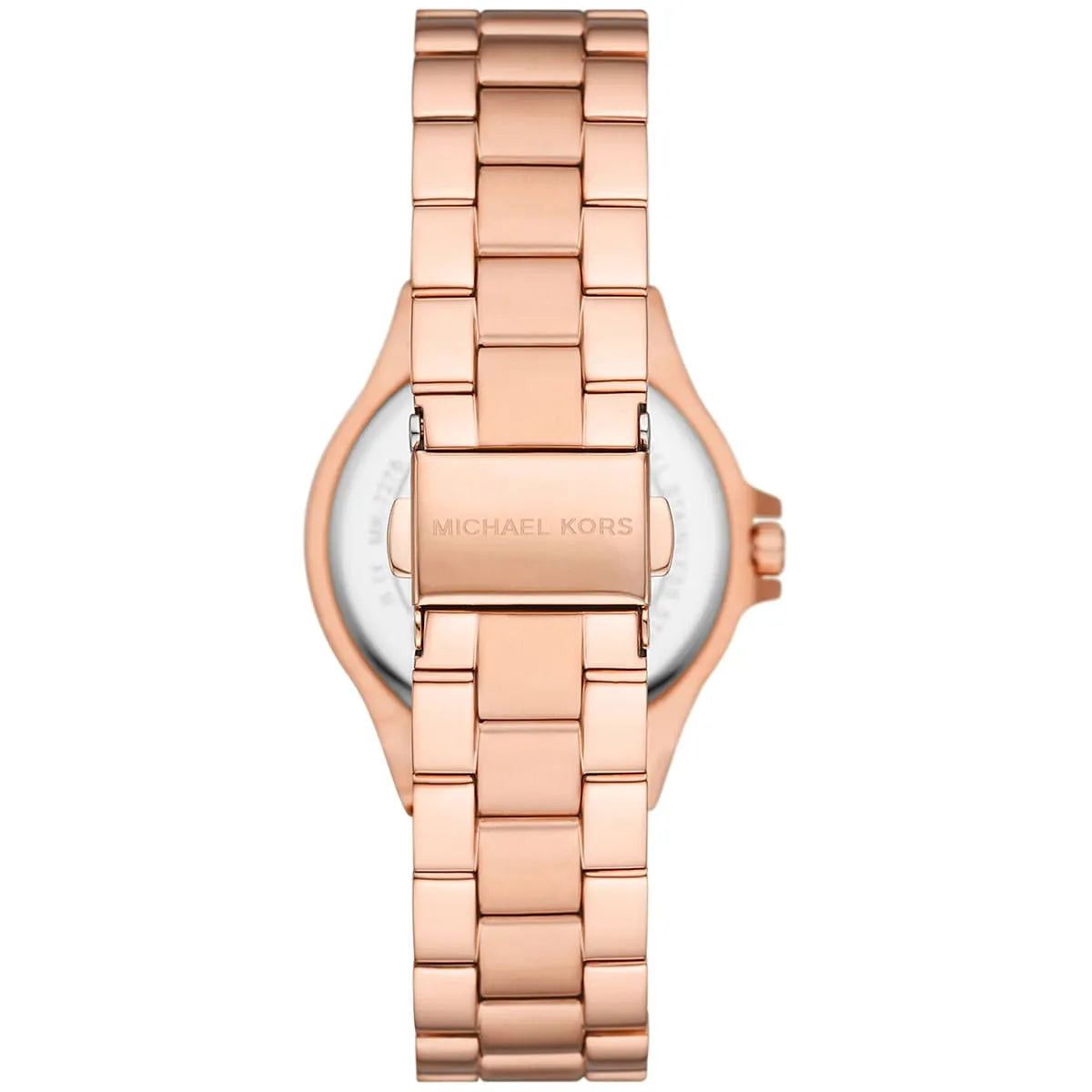 Michael Kors Mini-Lennox Pavé White Dial Rose Gold Women's Watch - MK7279