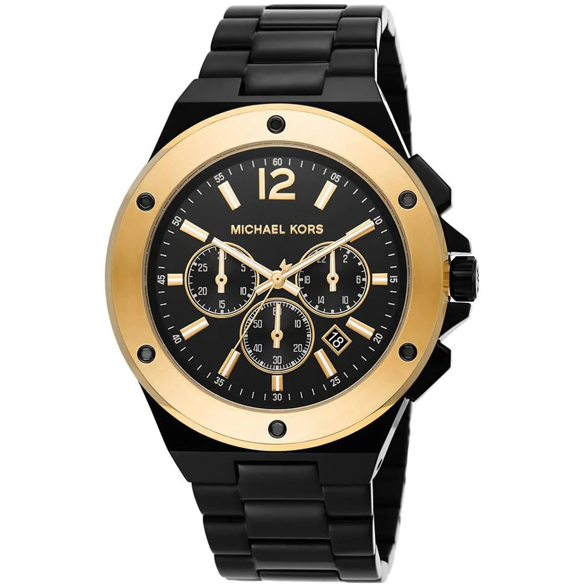 Michael Kors Oversized Lennox Chronograph Black/Gold Men's Watch - MK8941