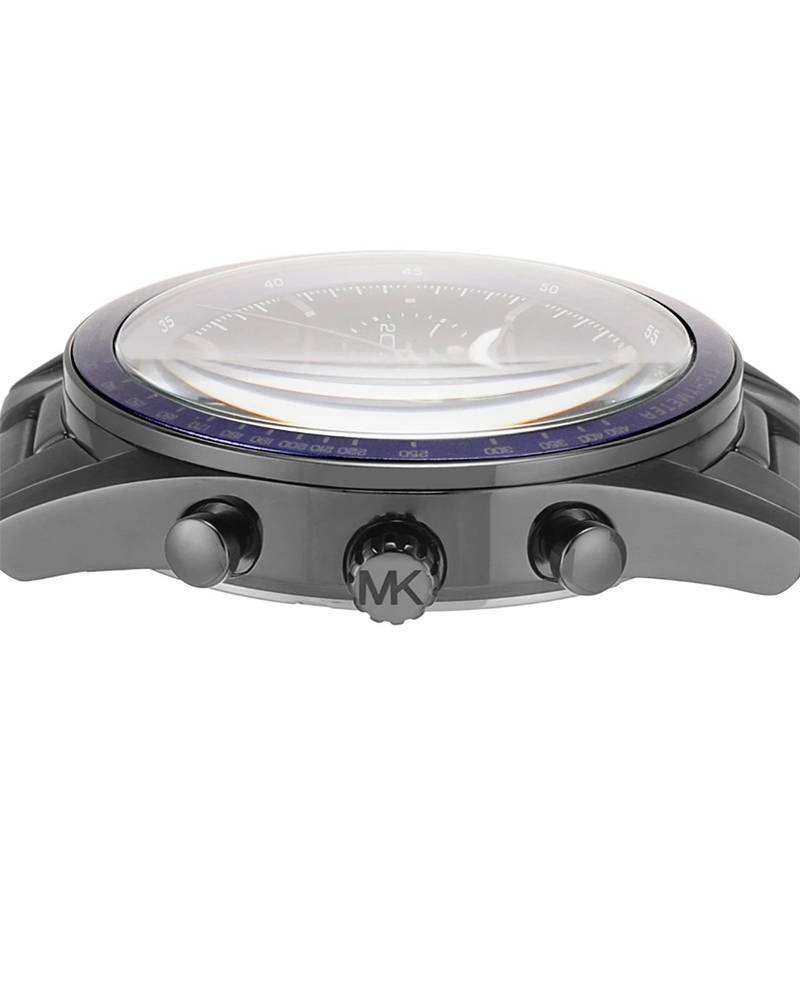 Michael Kors Warren Chronograph Navy Blue Dial Gunmetal Men's Watch - MK9111