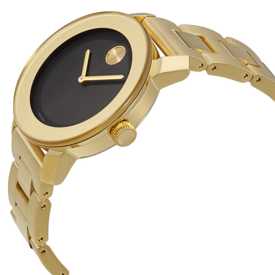 Movado Bold Black Dial Gold-tone Watch - 3600397