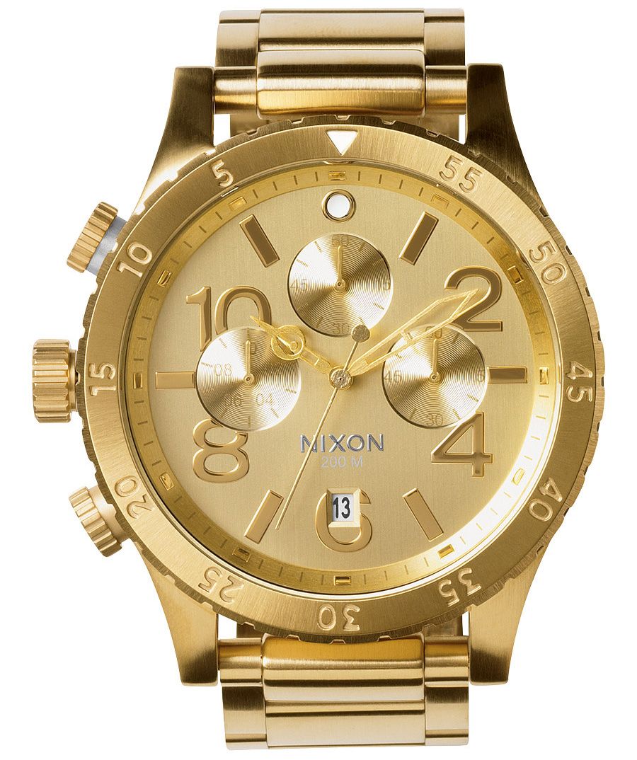 Nixon 48-20 Chrono Gold Tone Dial Men's Watch A486-502 - The Watches Men & CO