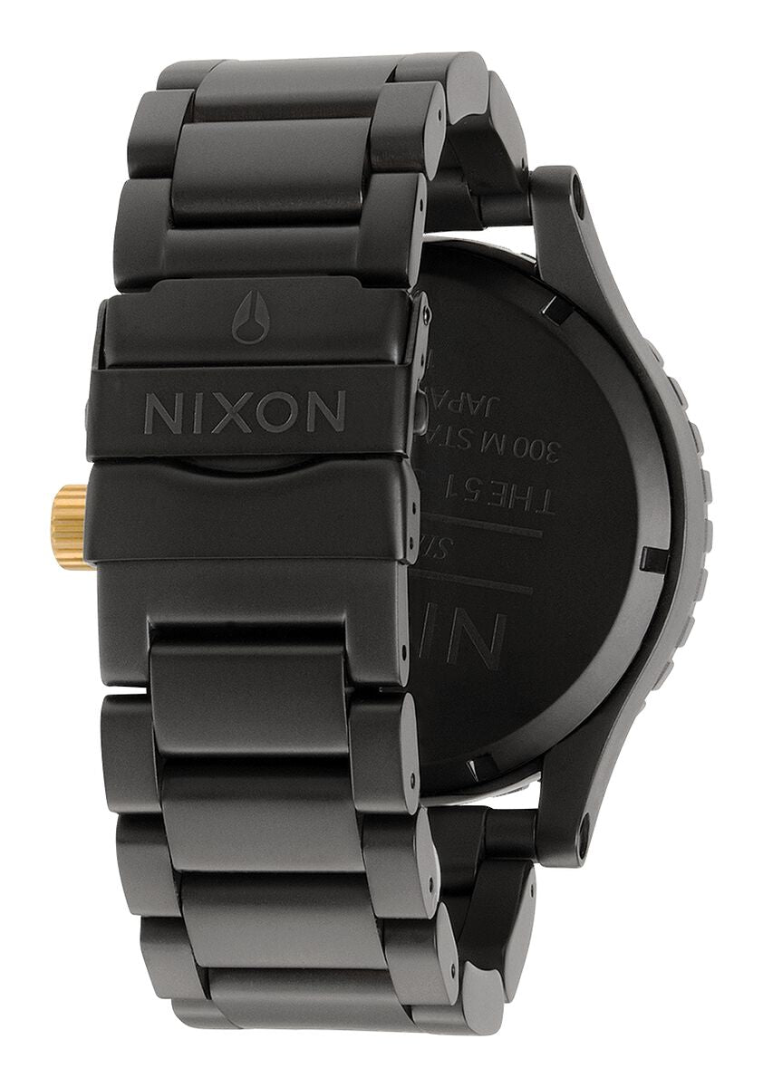 Nixon 51-30 Chronograph Matte Black & Gold Men's Watch A083-1041 (Defect)