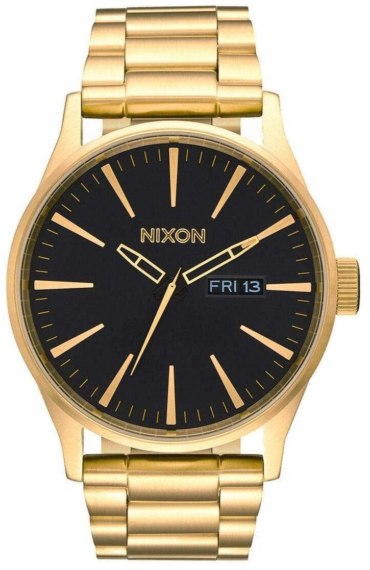 Nixon Sentry Black Dial Gold-tone Men's Watch A356-510 - The Watches Men & CO