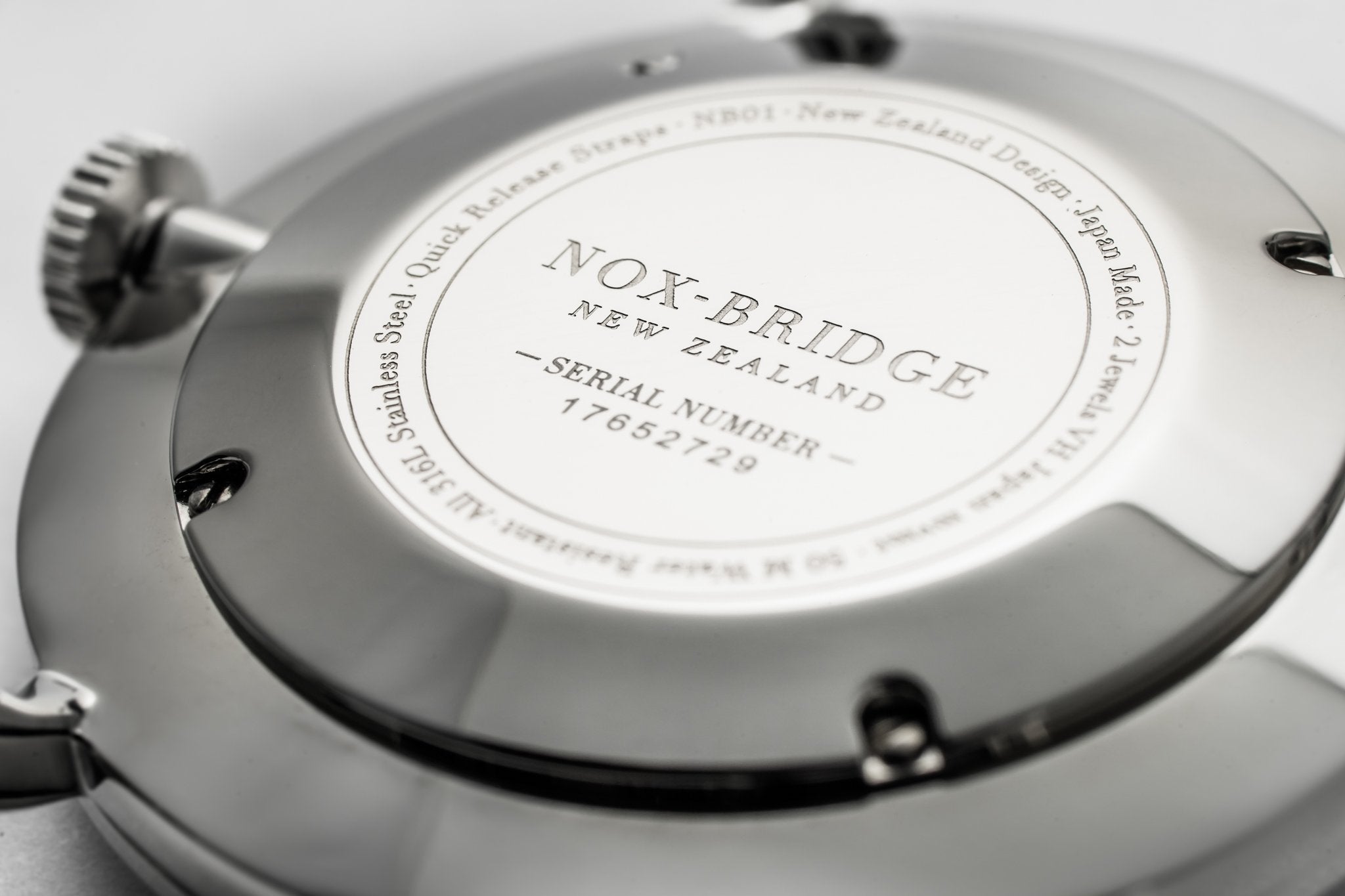 Noxbridge Classic Meissa Silver 36MM MS36 (Damaged Strap - Defect)
