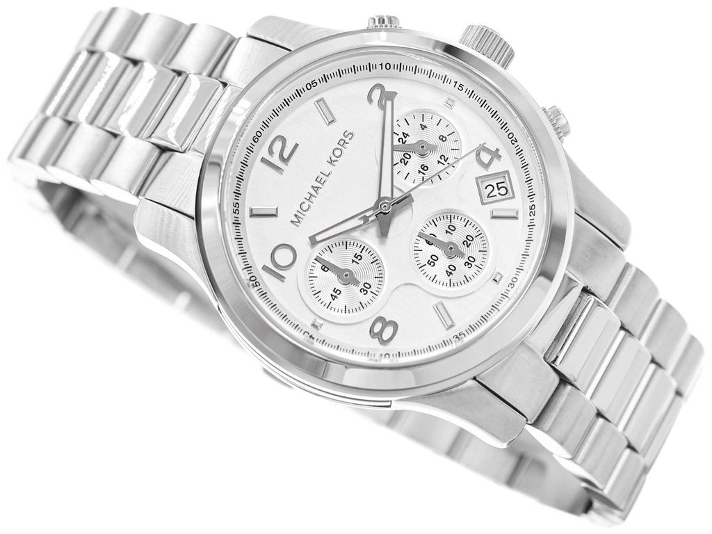 Michael Kors Iconic Runway Chronograph Silver Women's Watch - MK7325