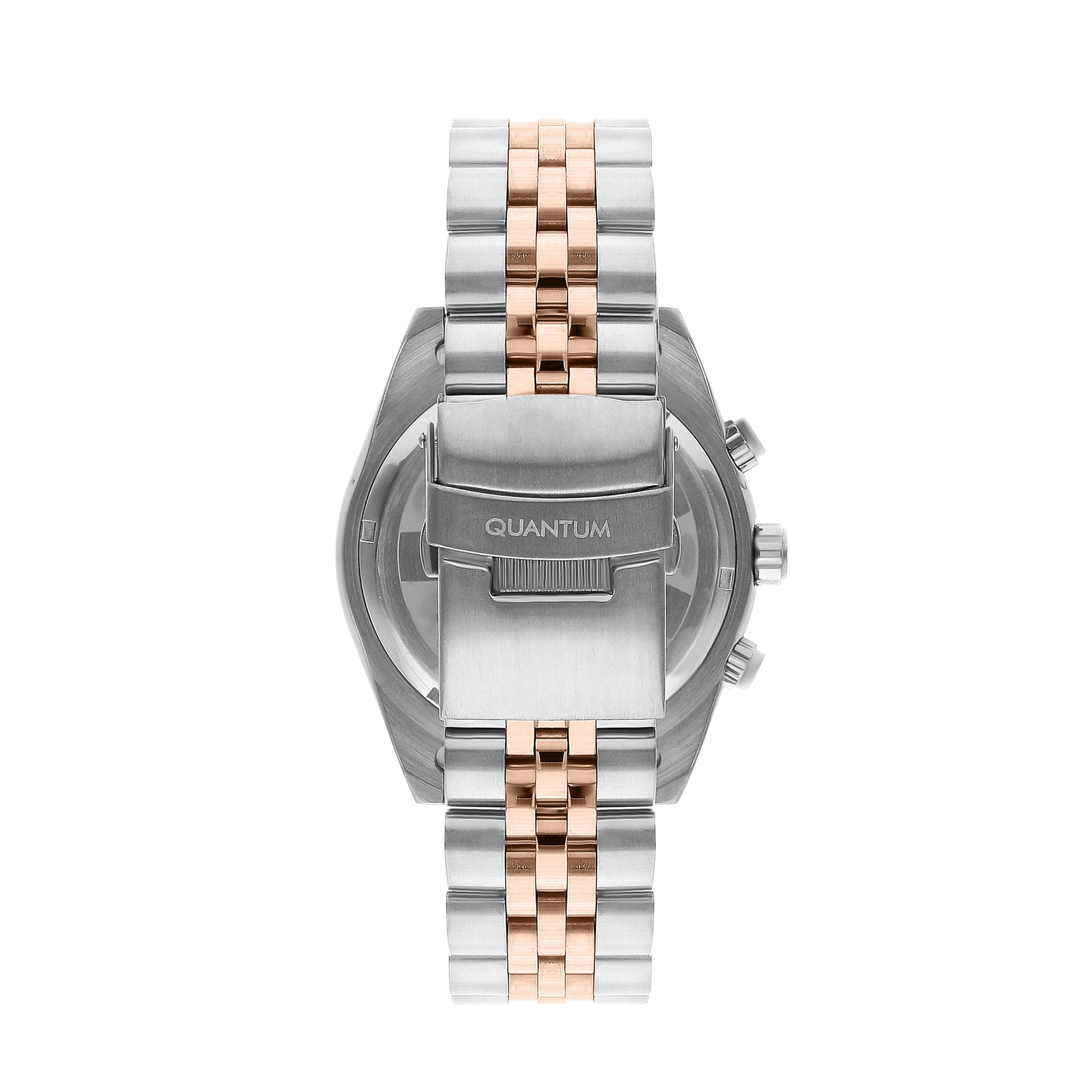 Quantum Menβs Rose Gold Dual Time Gun Dial Watch β PWG987.550 - Watch
