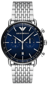 Emporio Armani Aviator Chronograph Quartz Blue Dial Men's Watch AR11238