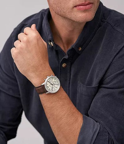 Fossil Neutra Chronograph Brown Leather Men's Watch - FS6022
