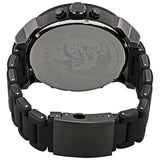 Diesel Big Daddy DZ7396 316L gunmetal stainless steel & black silicone link cover