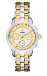 Tory Burch Chronograph Two-Tone Bracelet Women's Watch TBW1052