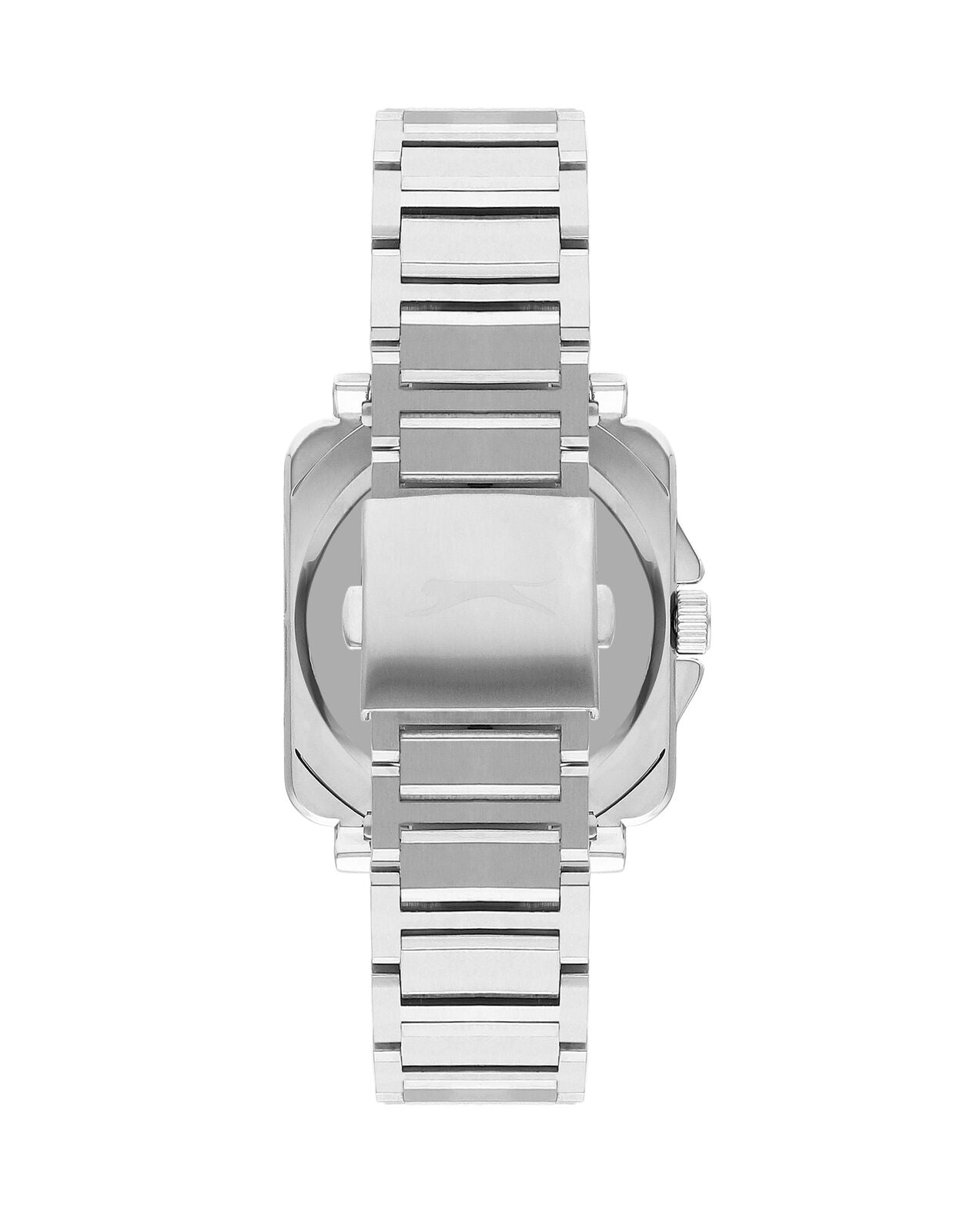 Slazenger Square Case Day Date Window Blue Dial Silver Watch - SL.09.2232.1.03